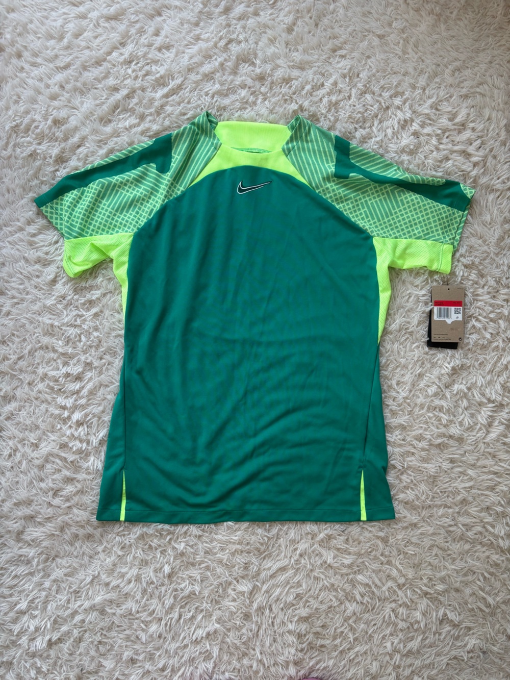Women’s Nike Neon Green Dri-FIT Athletic Short Sleeve Top